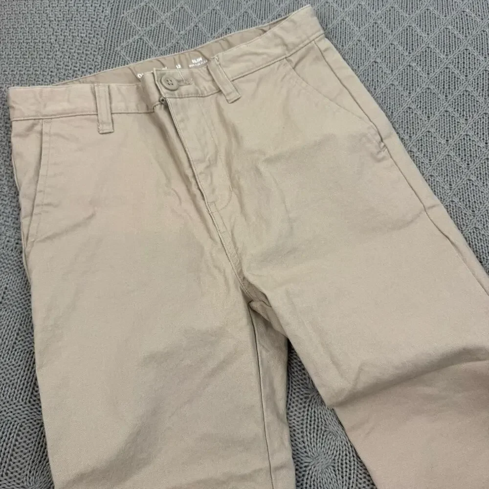 Old Navy Boys Tan Chino Khaki Pants 12 SLIM